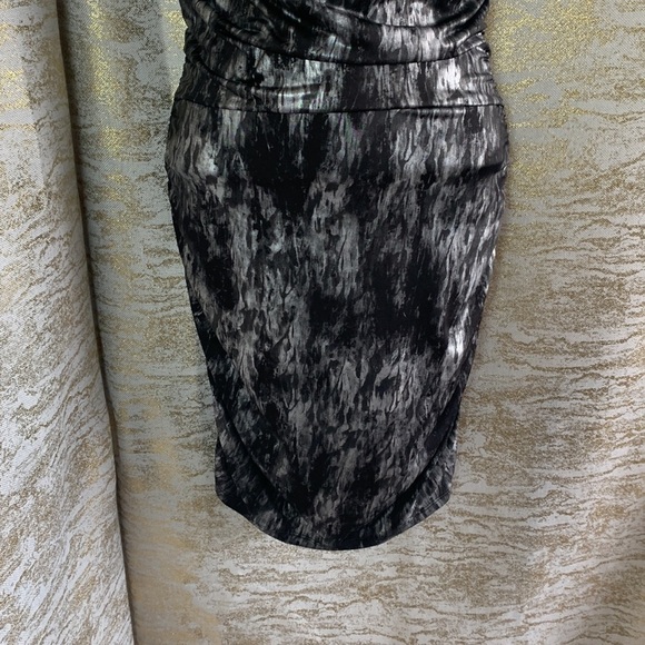 Ripe Black With Shimmery Silver Cocktail Dress - Picture 4 of 11